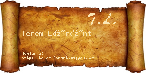 Terem Lóránt névjegykártya