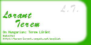lorant terem business card